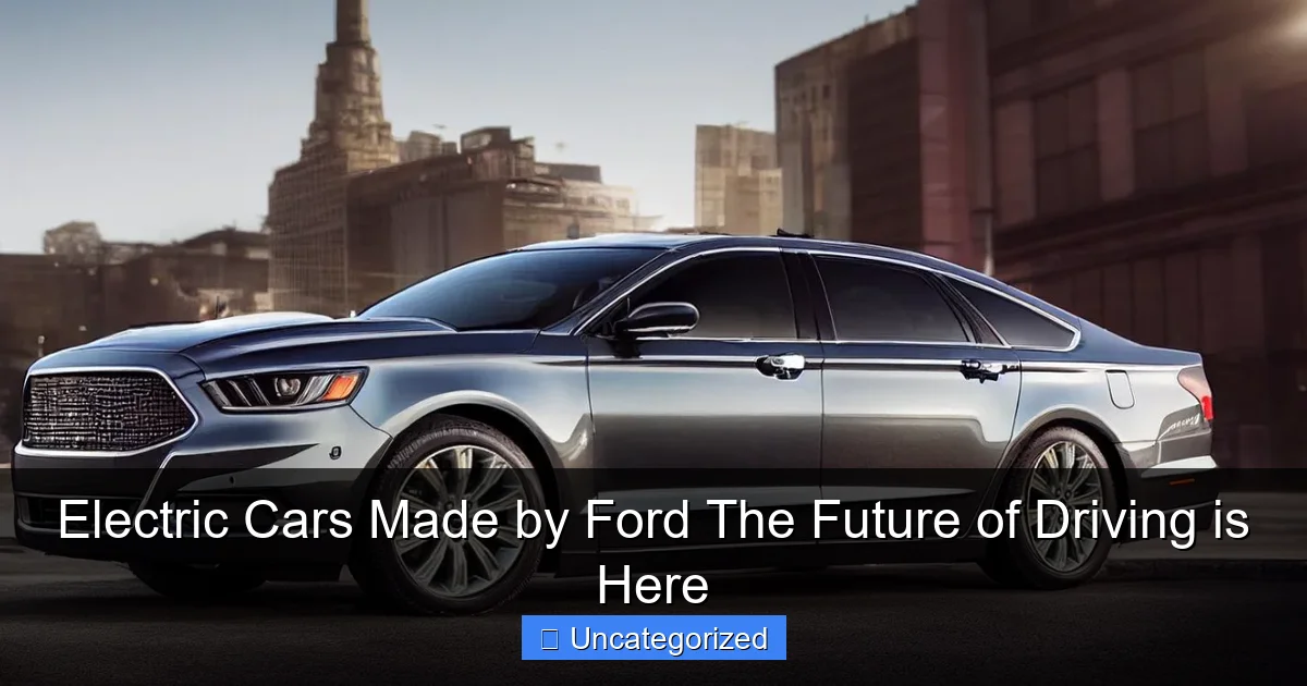Electric Cars Made by Ford The Future of Driving is Here