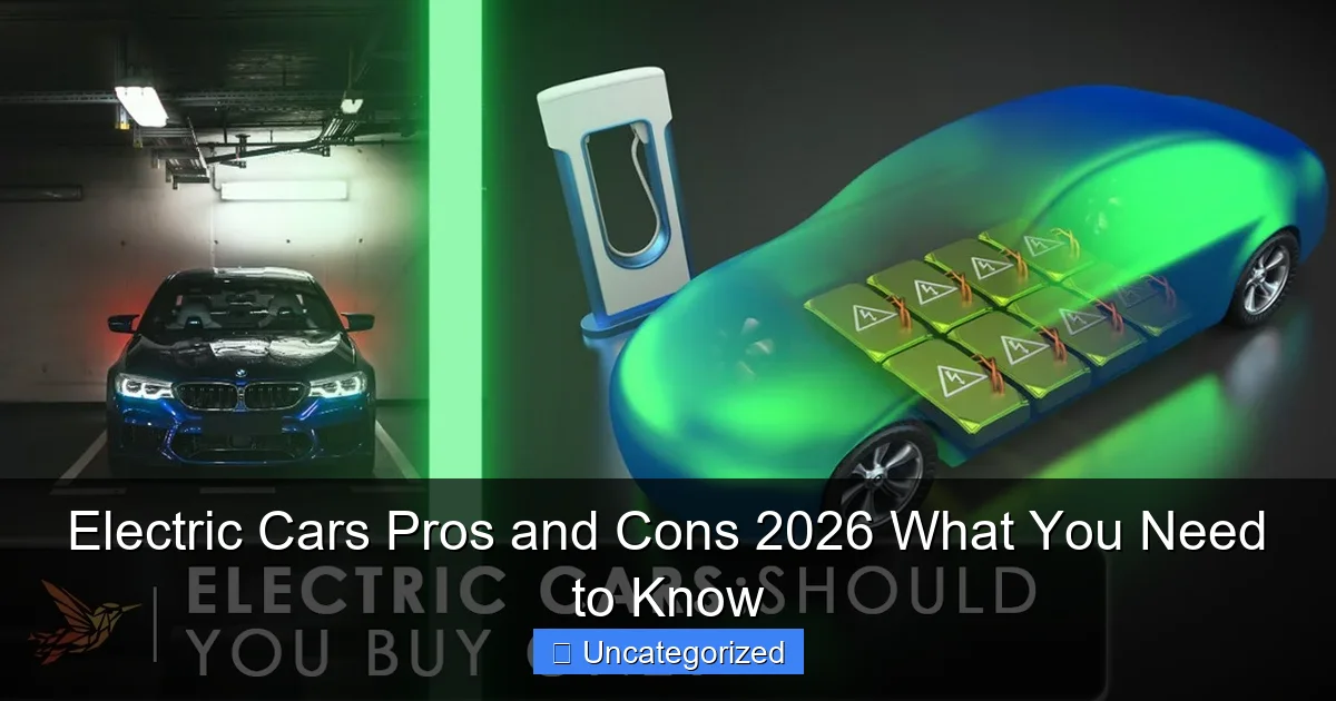 Electric Cars Pros and Cons 2026 What You Need to Know
