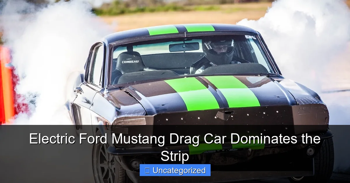 Electric Ford Mustang Drag Car Dominates the Strip