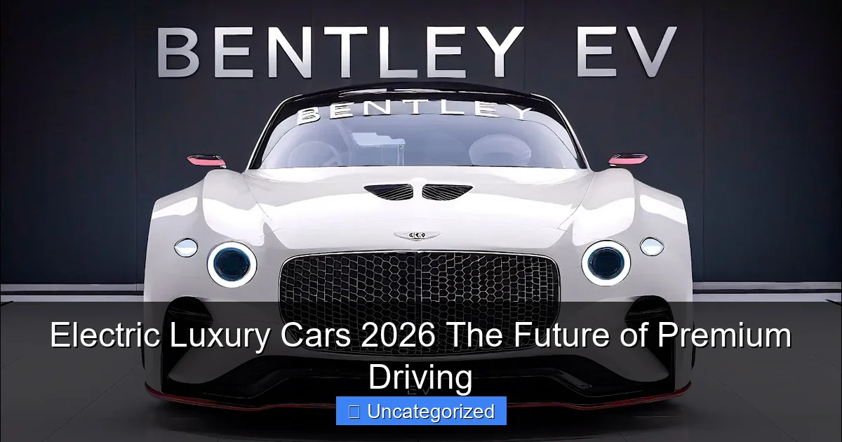 Electric Luxury Cars 2026 The Future of Premium Driving