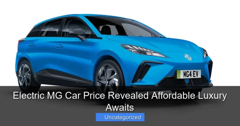 Electric MG Car Price Revealed Affordable Luxury Awaits