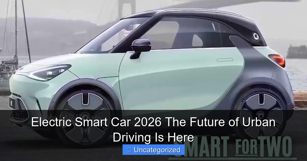 Electric Smart Car 2026 The Future of Urban Driving Is Here