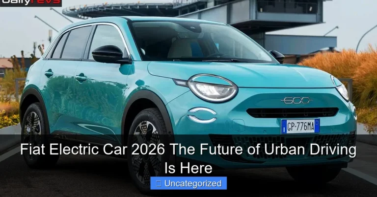 Fiat Electric Car 2026 The Future of Urban Driving Is Here