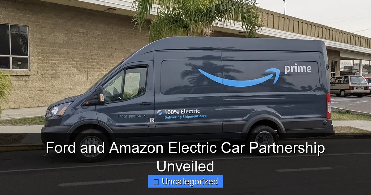 Ford and Amazon Electric Car Partnership Unveiled