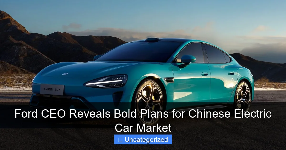 Ford CEO Reveals Bold Plans for Chinese Electric Car Market