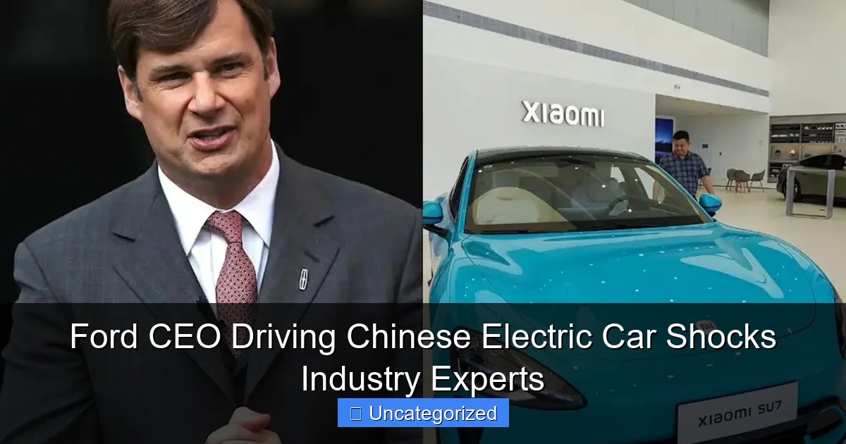 Ford CEO Driving Chinese Electric Car Shocks Industry Experts
