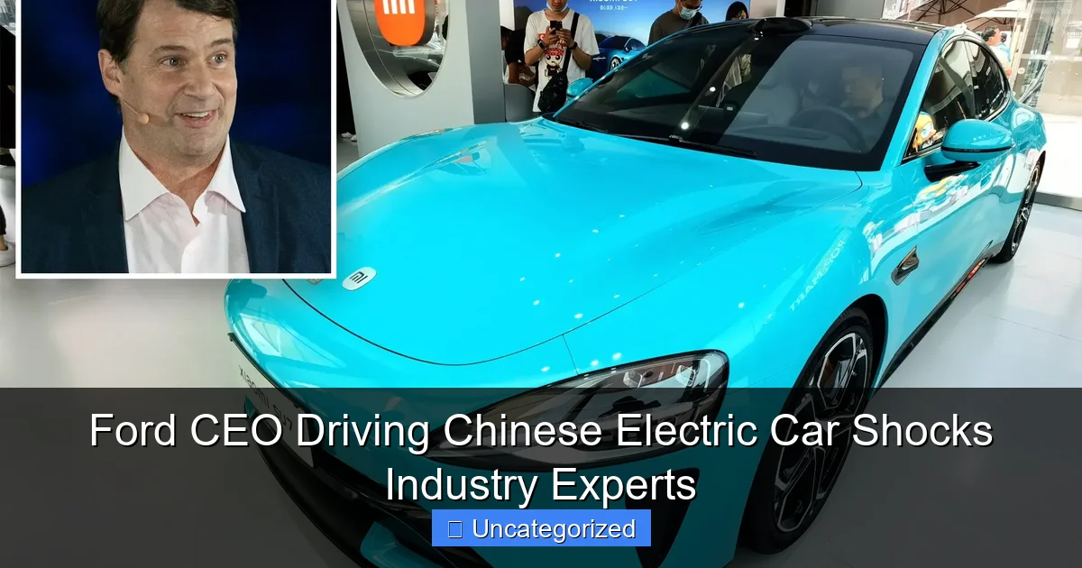 Ford CEO Driving Chinese Electric Car Shocks Industry Experts