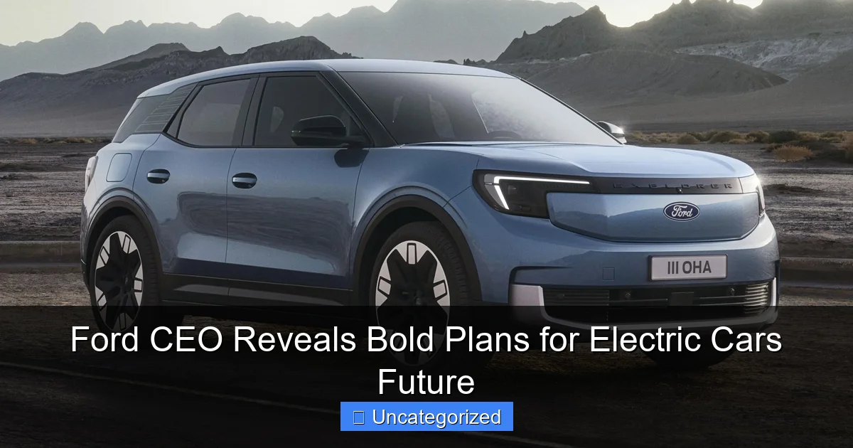 Ford CEO Reveals Bold Plans for Electric Cars Future