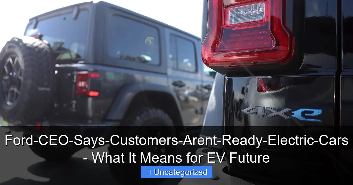 Ford-CEO-Says-Customers-Arent-Ready-Electric-Cars - What It Means for EV Future