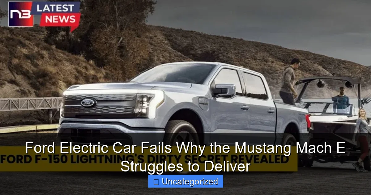 Ford Electric Car Fails Why the Mustang Mach E Struggles to Deliver