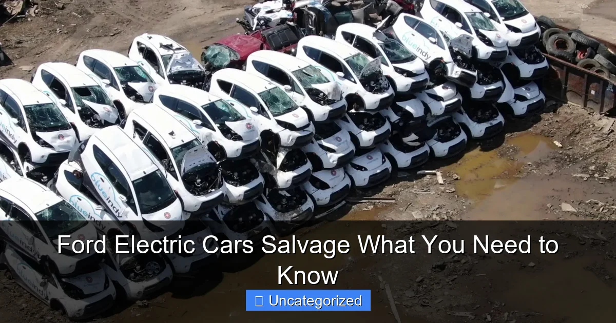 Ford Electric Cars Salvage What You Need to Know