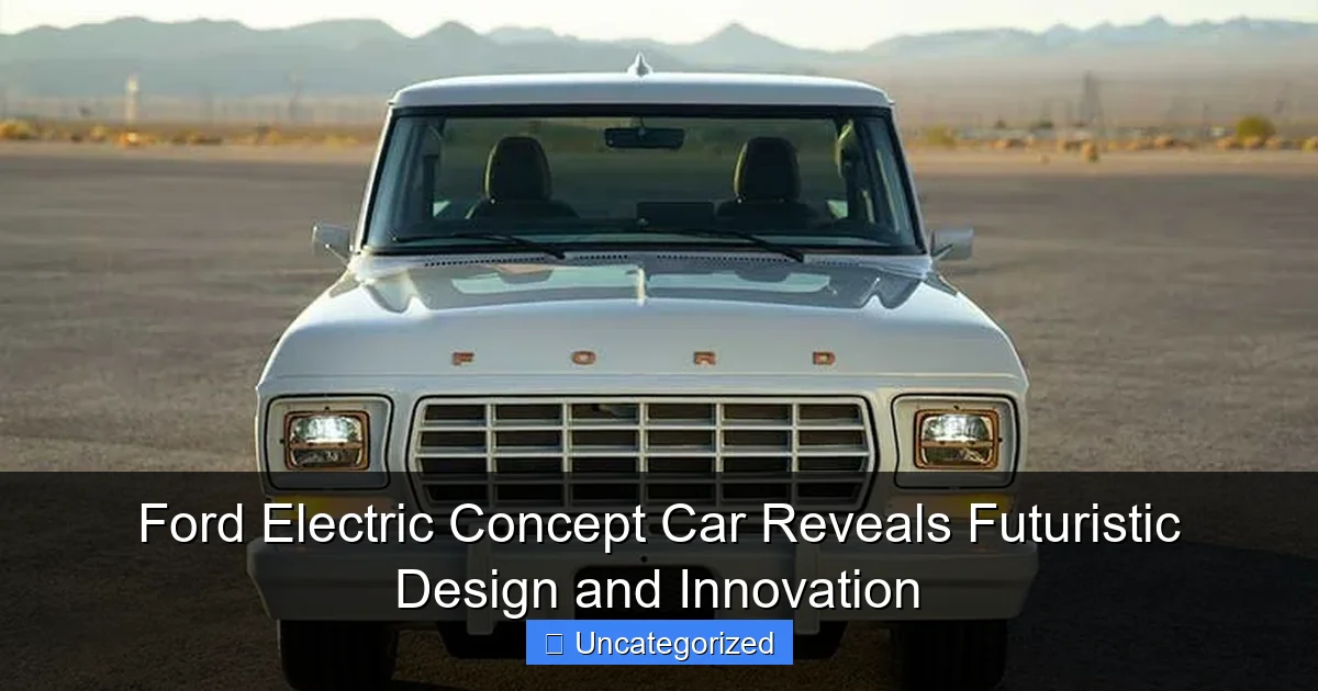 Ford Electric Concept Car Reveals Futuristic Design and Innovation