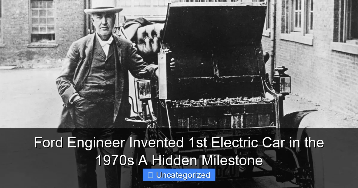 Ford Engineer Invented 1st Electric Car in the 1970s A Hidden Milestone