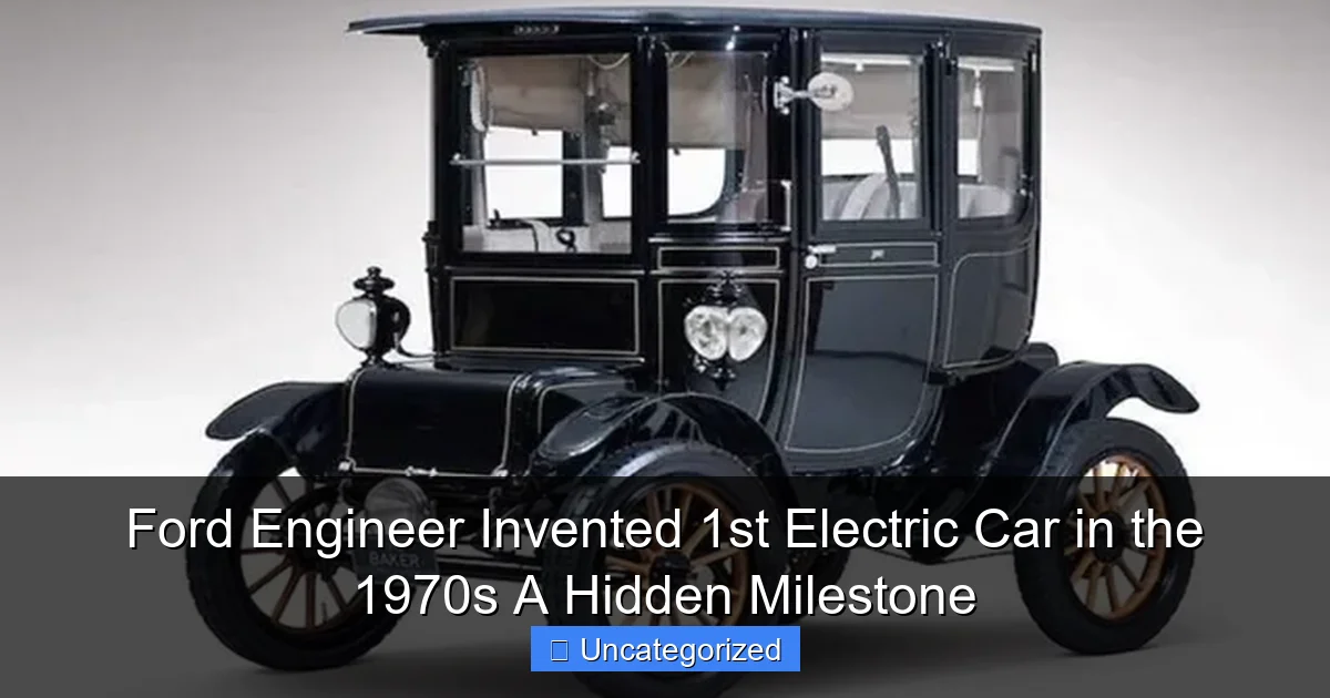 Ford Engineer Invented 1st Electric Car in the 1970s A Hidden Milestone