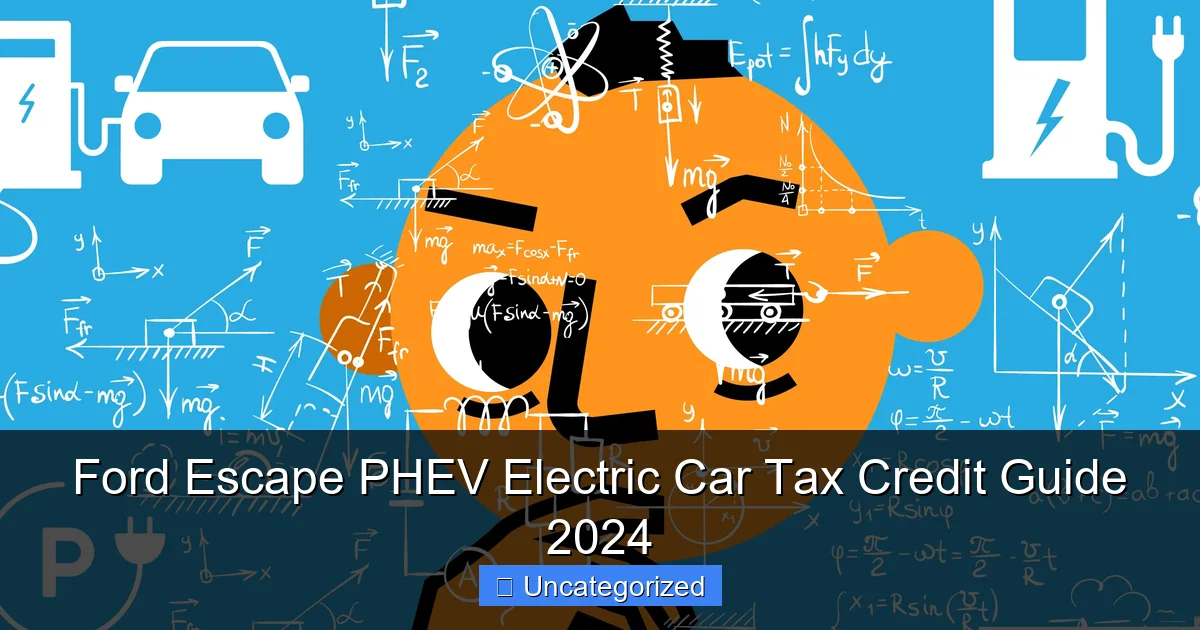 Ford Escape PHEV Electric Car Tax Credit Guide 2024