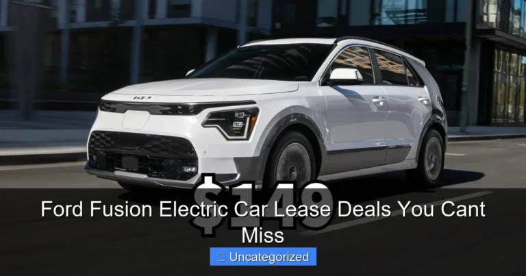Ford Fusion Electric Car Lease Deals You Cant Miss