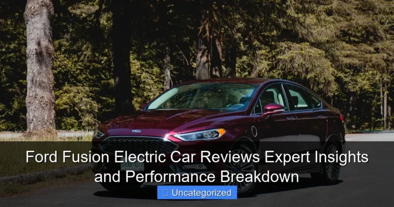 Ford Fusion Electric Car Reviews Expert Insights and Performance Breakdown