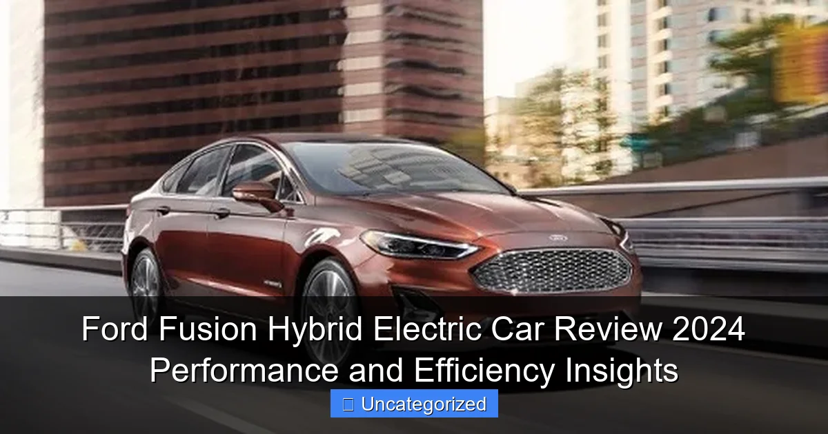 Ford Fusion Hybrid Electric Car Review 2024 Performance and Efficiency Insights