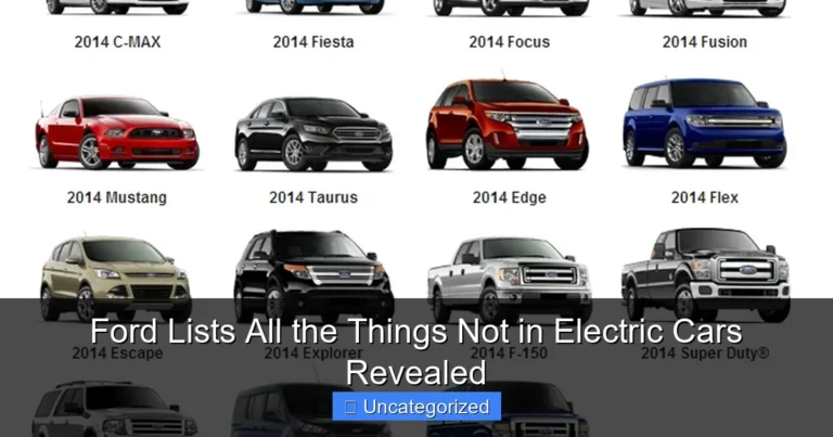 Ford Lists All the Things Not in Electric Cars Revealed
