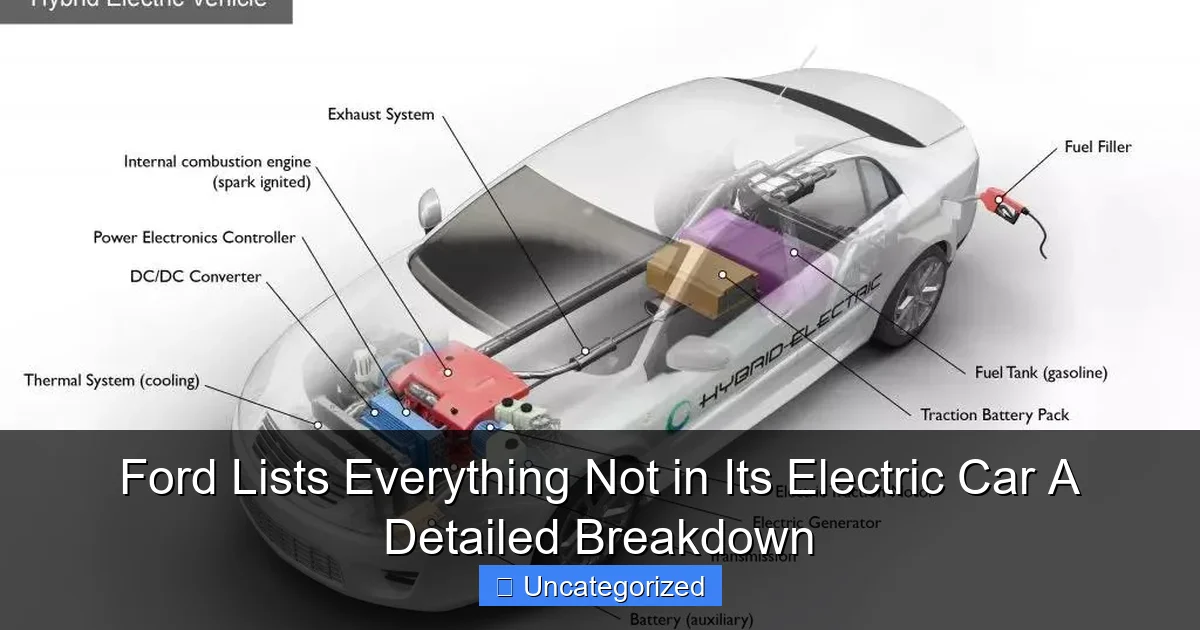 Ford Lists Everything Not in Its Electric Car A Detailed Breakdown