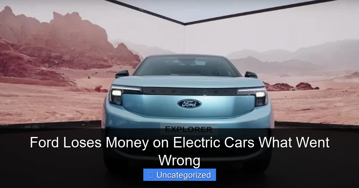 Ford Loses Money on Electric Cars What Went Wrong