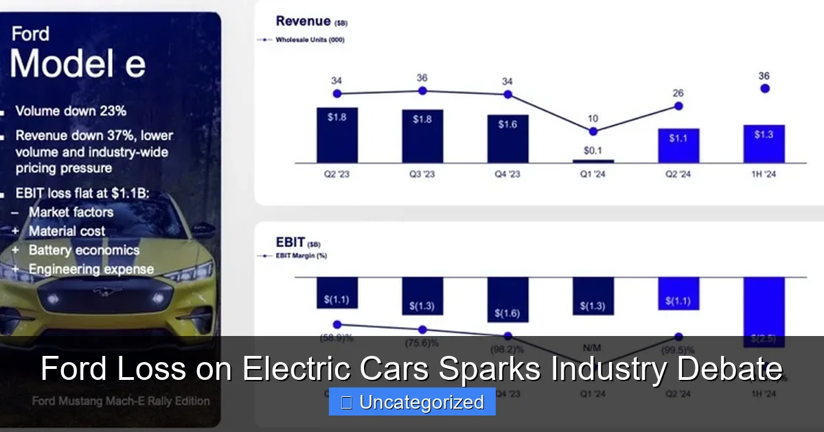 Ford Loss on Electric Cars Sparks Industry Debate