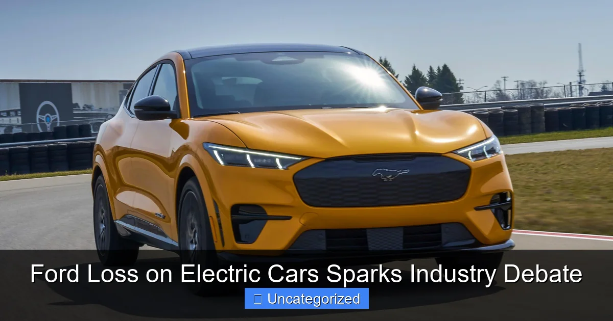 Ford Loss on Electric Cars Sparks Industry Debate