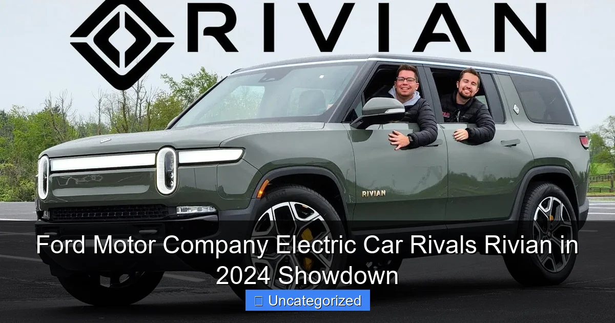 Ford Motor Company Electric Car Rivals Rivian in 2024 Showdown