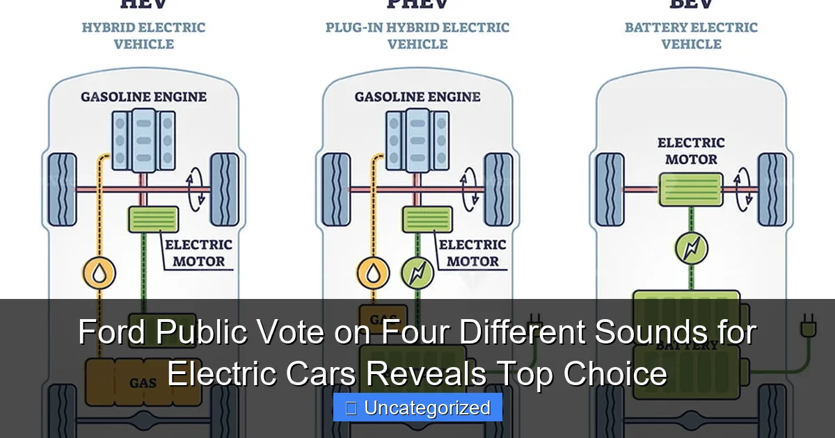 Ford Public Vote on Four Different Sounds for Electric Cars Reveals Top Choice