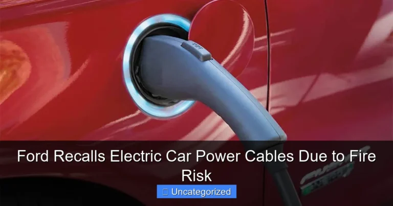 Ford Recalls Electric Car Power Cables Due to Fire Risk