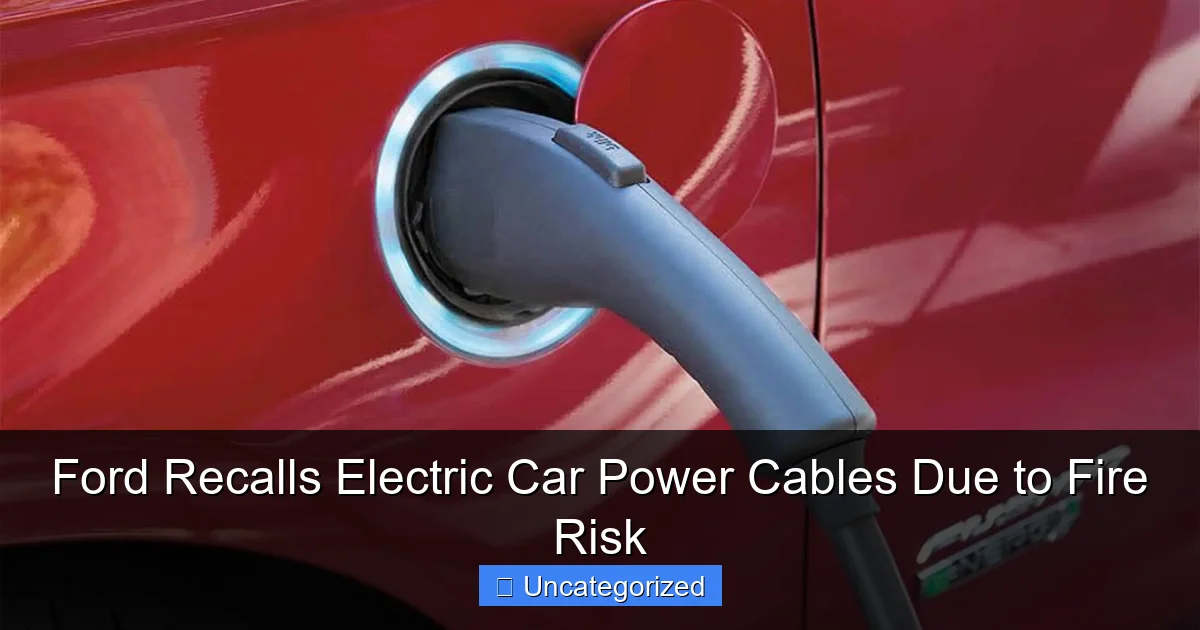 Ford Recalls Electric Car Power Cables Due to Fire Risk