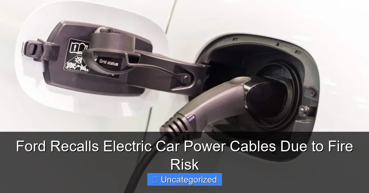 Ford Recalls Electric Car Power Cables Due to Fire Risk