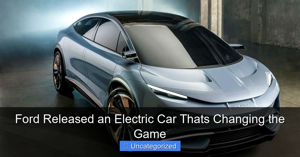 Ford Released an Electric Car Thats Changing the Game