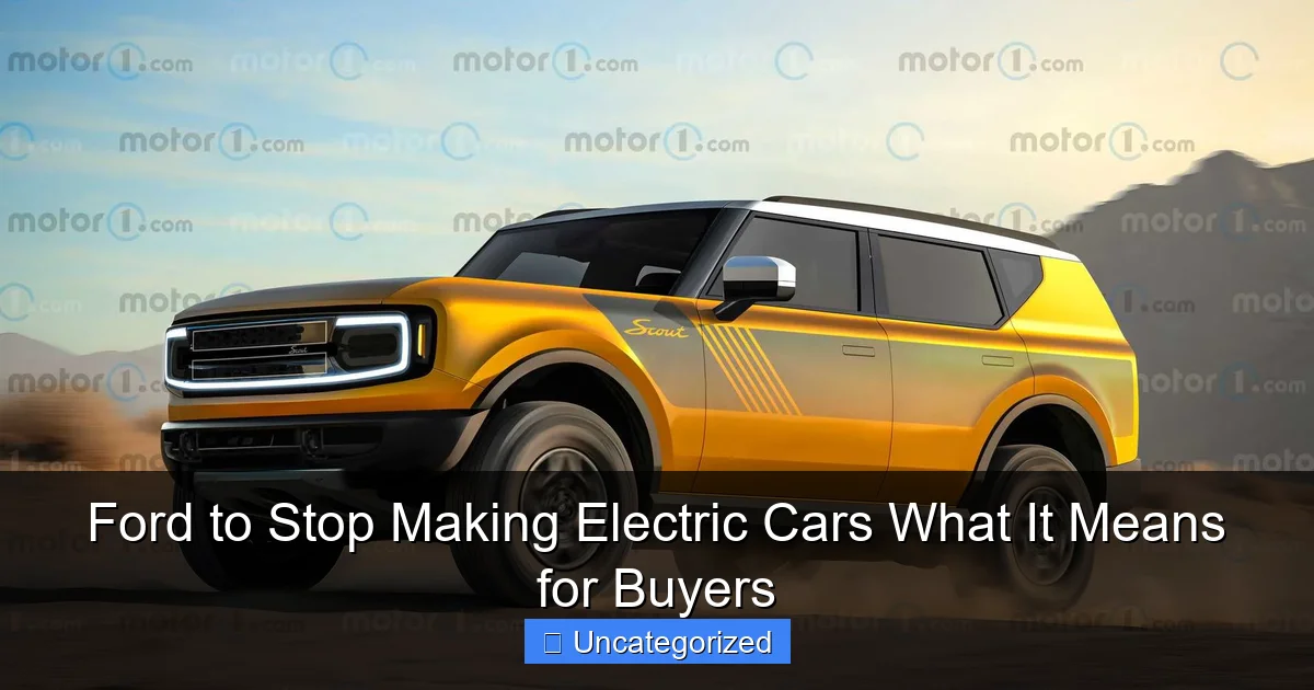 Ford to Stop Making Electric Cars What It Means for Buyers