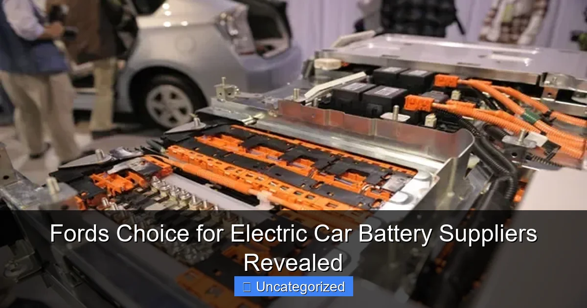 Fords Choice for Electric Car Battery Suppliers Revealed