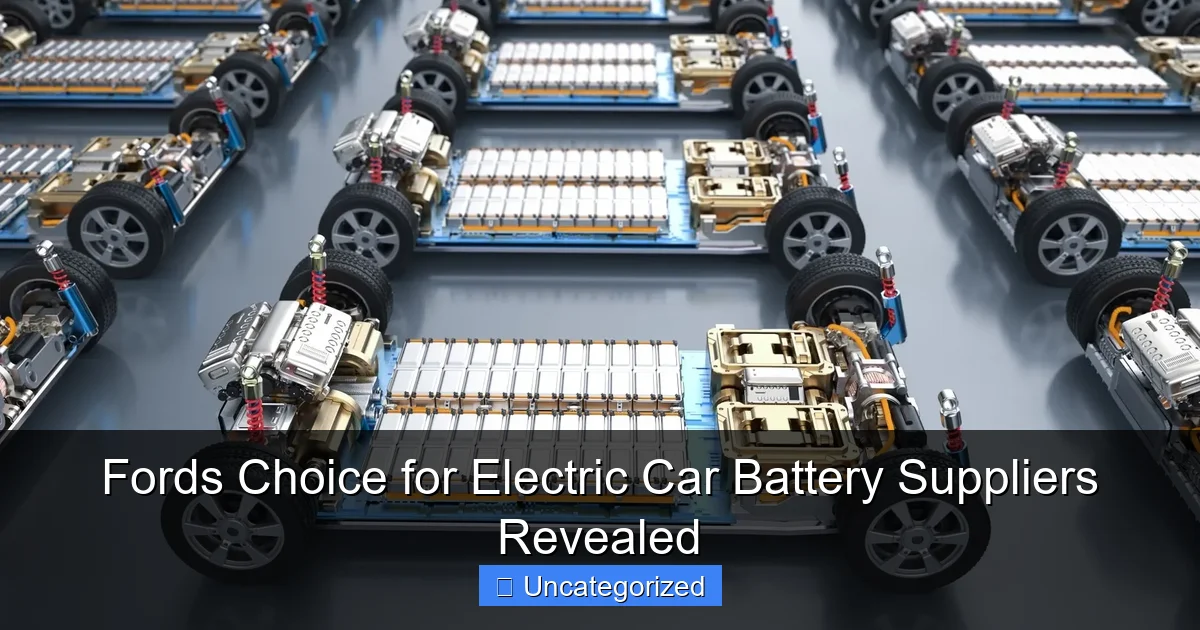 Fords Choice for Electric Car Battery Suppliers Revealed