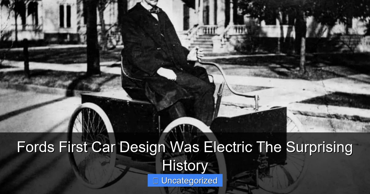Fords First Car Design Was Electric The Surprising History