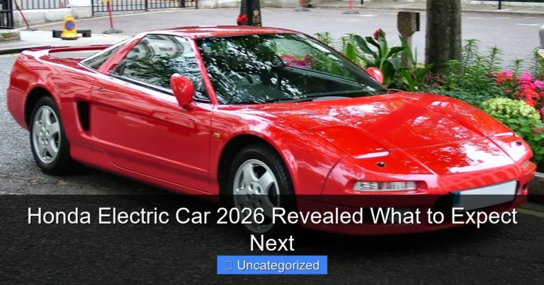 Honda Electric Car 2026 Revealed What to Expect Next