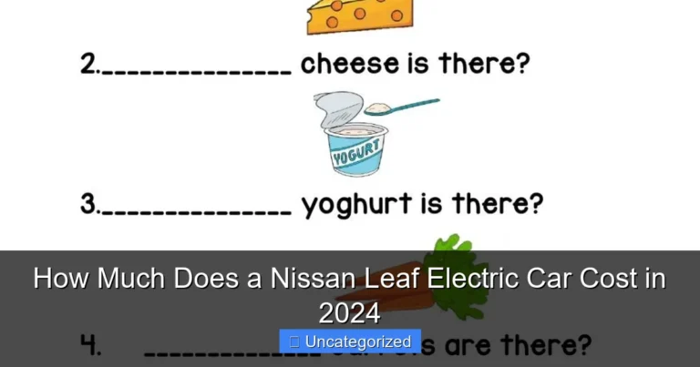 How Much Does a Nissan Leaf Electric Car Cost in 2024