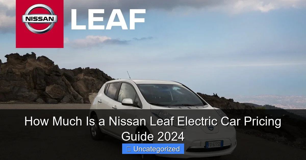 How Much Is a Nissan Leaf Electric Car Pricing Guide 2024