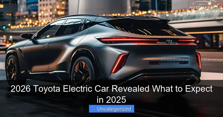 2026 Toyota Electric Car Revealed What to Expect in 2025