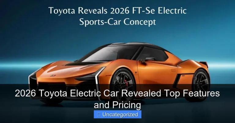 2026 Toyota Electric Car Revealed Top Features and Pricing