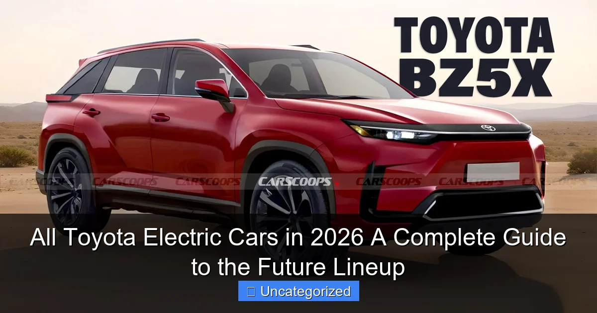 All Toyota Electric Cars in 2026 A Complete Guide to the Future Lineup
