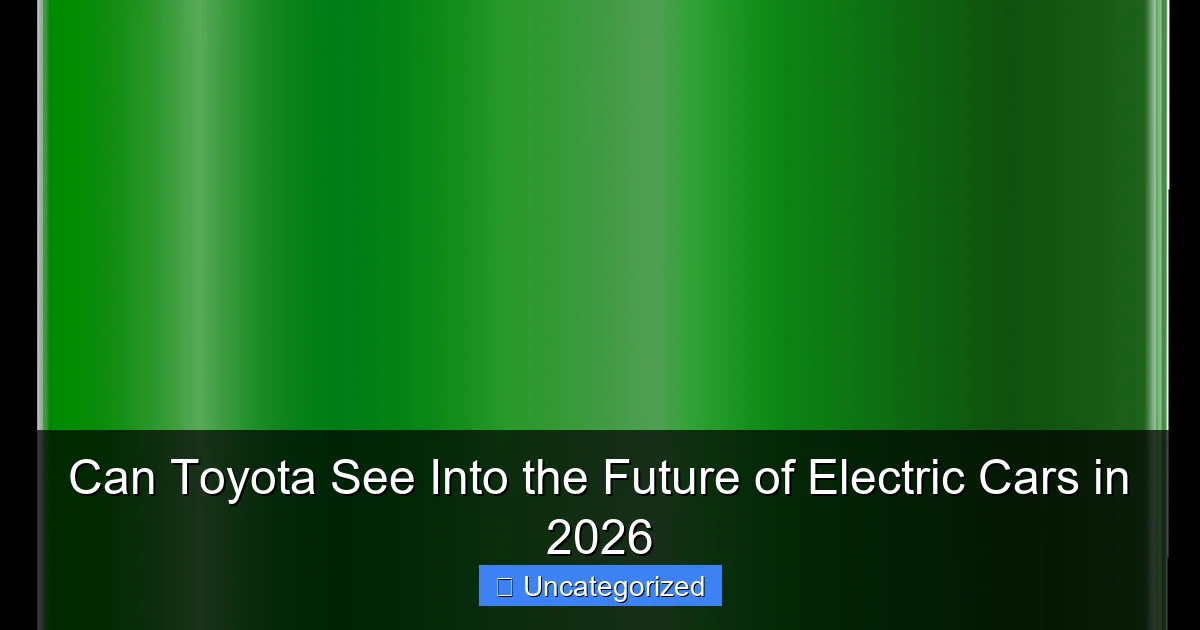 Can Toyota See Into the Future of Electric Cars in 2026