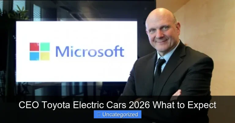 CEO Toyota Electric Cars 2026 What to Expect