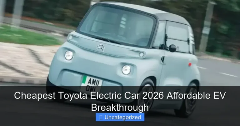 Cheapest Toyota Electric Car 2026 Affordable EV Breakthrough