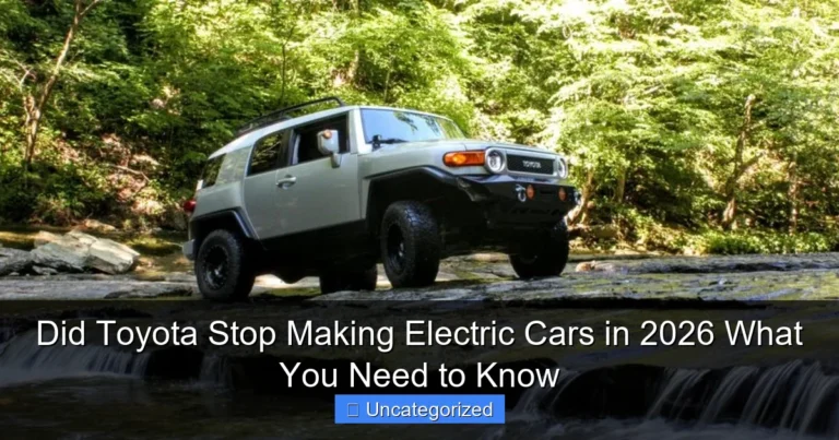 Did Toyota Stop Making Electric Cars in 2026 What You Need to Know