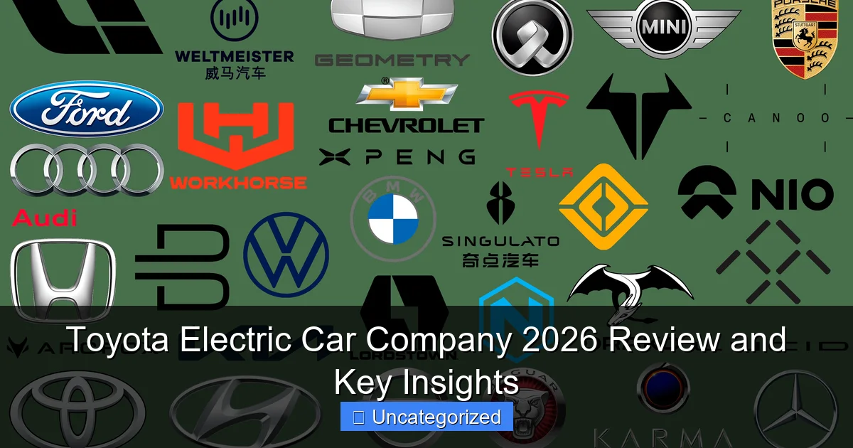 Toyota Electric Car Company 2026 Review and Key Insights