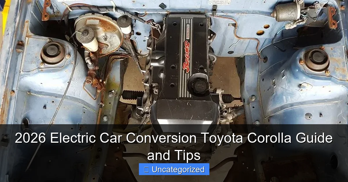 2026 Electric Car Conversion Toyota Corolla Guide and Tips