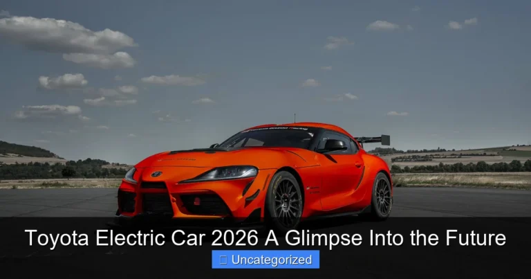 Toyota Electric Car 2026 A Glimpse Into the Future
